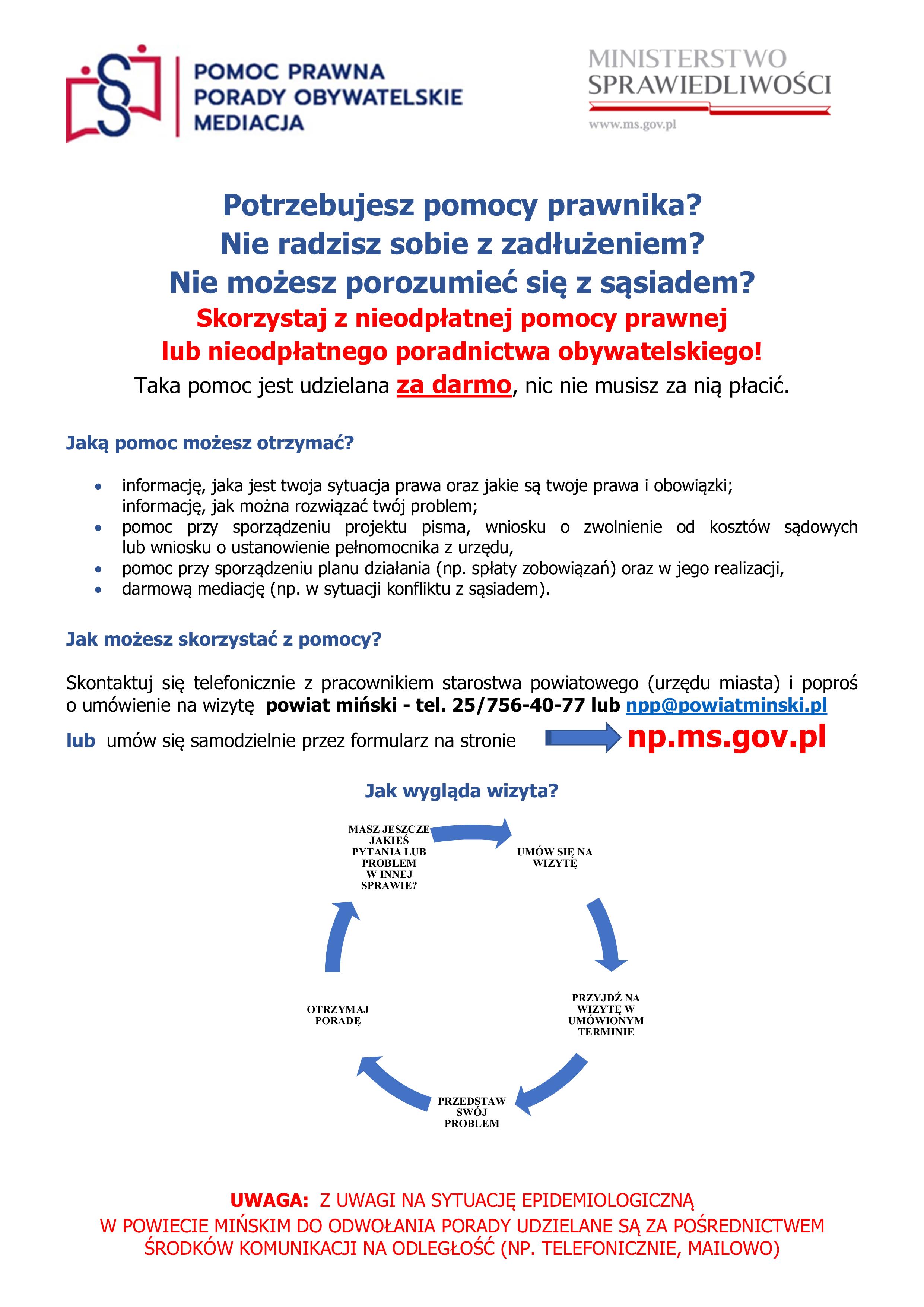 nieodpłatna pomoc prawna