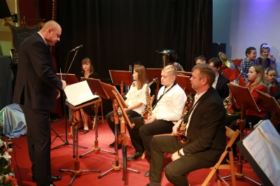 Świąteczne spotkanie Orkiestry Dętej im. Jana Pawła II w Kałuszynie._15